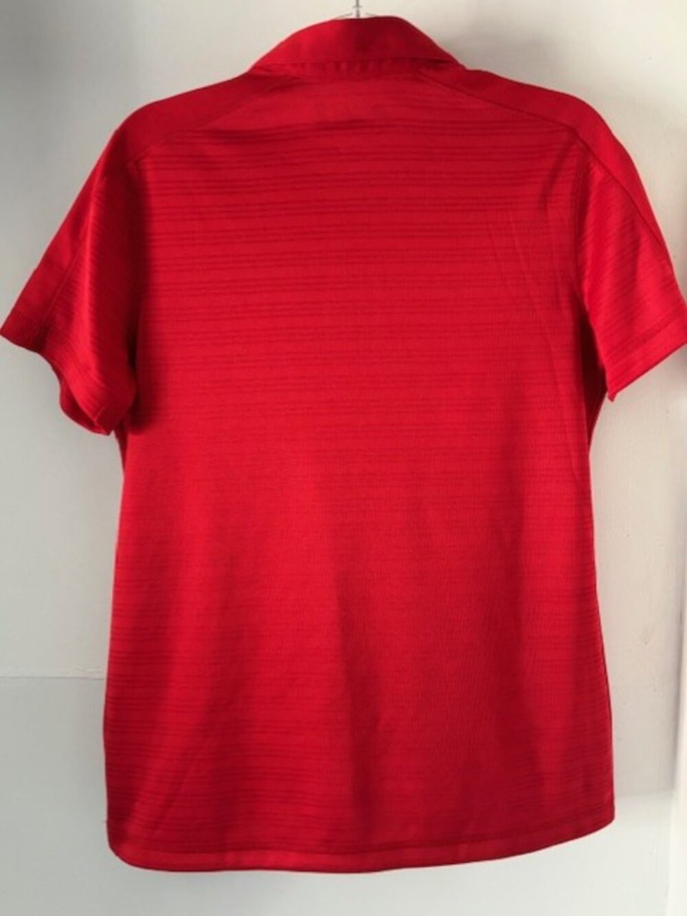 Adidas Climalite Golf Polo Shirt Red Embroidered Bucs L Performance Activewear - Picture 3 of 7